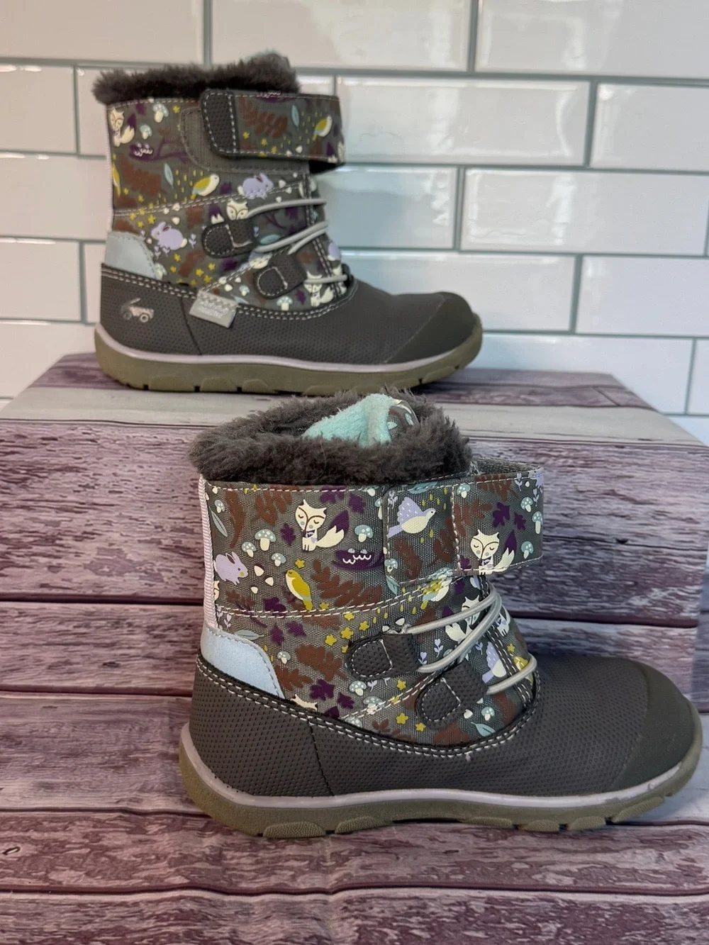 See Kai Run Abby II Waterproof Insulated ❄️Boots in Gray Woodland size 11